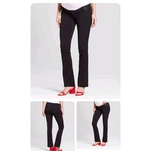 Maternity Pants Mid-Rise Inset Panel Bootcut -Isabel Maternity- Black,Sz.14, NWT